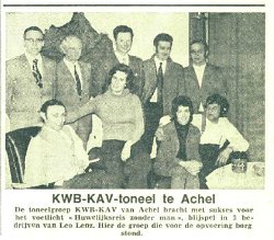 KAV KWB toneel Achel HBVL vrijdag 4 februari 1972